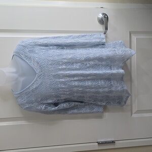 Reba Light Blue‎ Blouse with built-in tank top size large